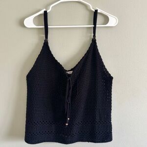 Cotton On Black Crochet Camisole